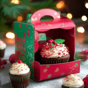 customized christmas cupcake boxes